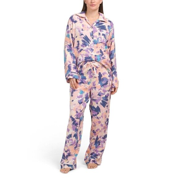 Papinelle Other - NEW Papinelle Willow Cosy Full Length Pink PJ Set Size Medium Super Soft Pajamas